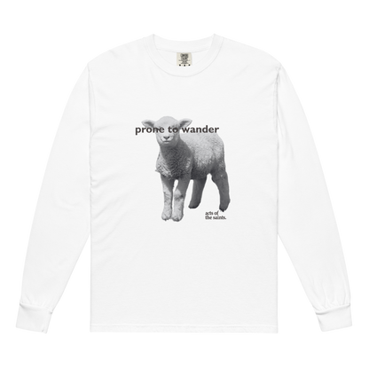 Prone to Wander Long Sleeve Tee - White