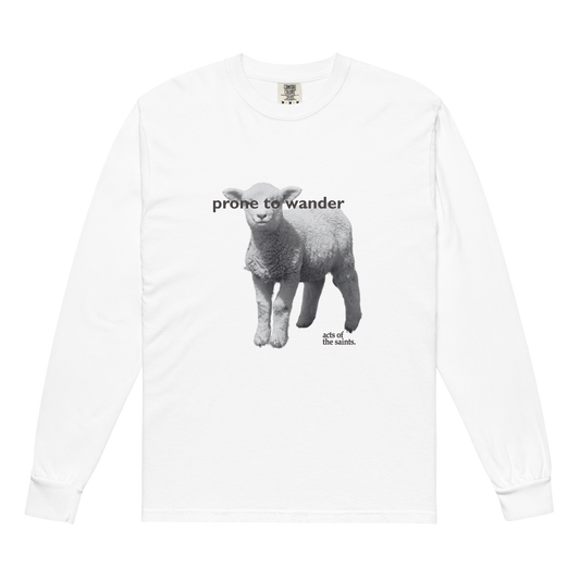 Prone to Wander Long Sleeve Tee - White