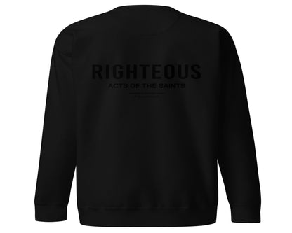 [Limited] Righteous Crewneck - Stealth Black