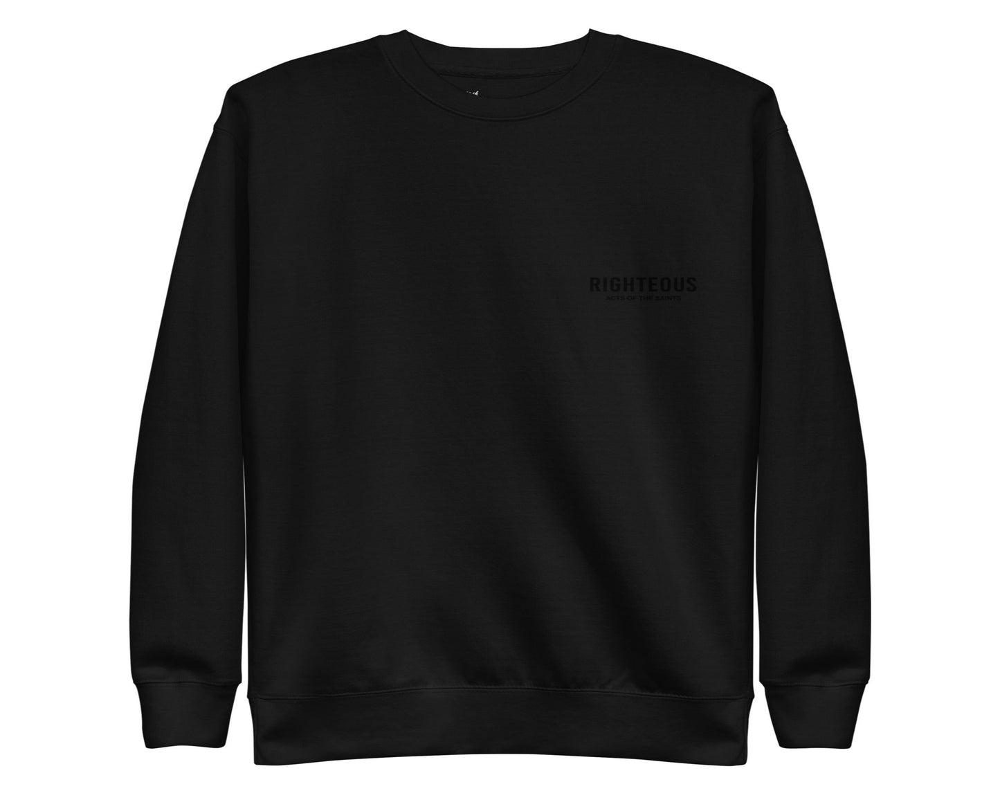 [Limited] Righteous Crewneck - Stealth Black