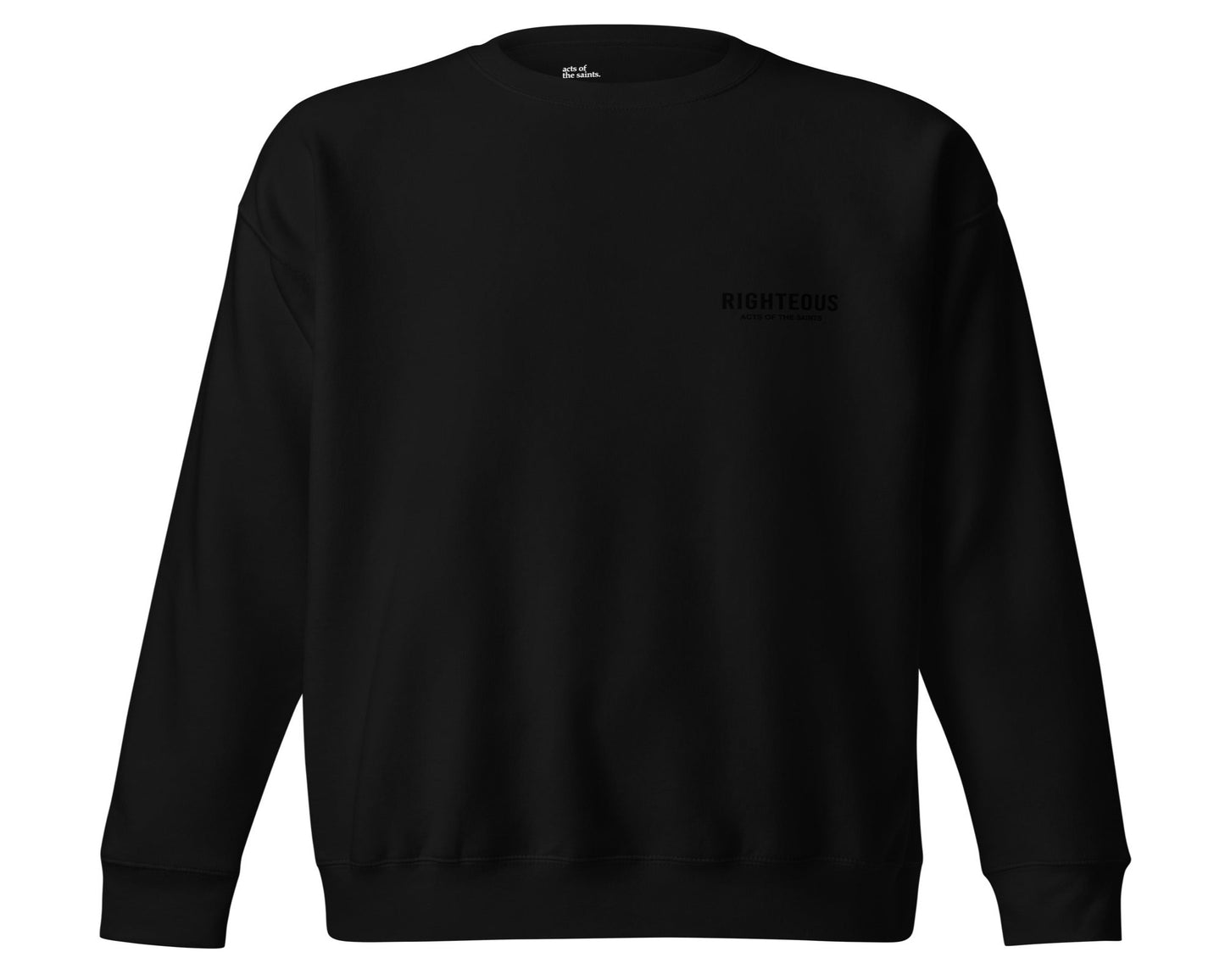 [Limited] Righteous Crewneck - Stealth Black