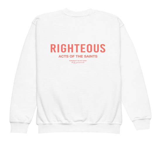 Kids Righteous Crewneck - Coral