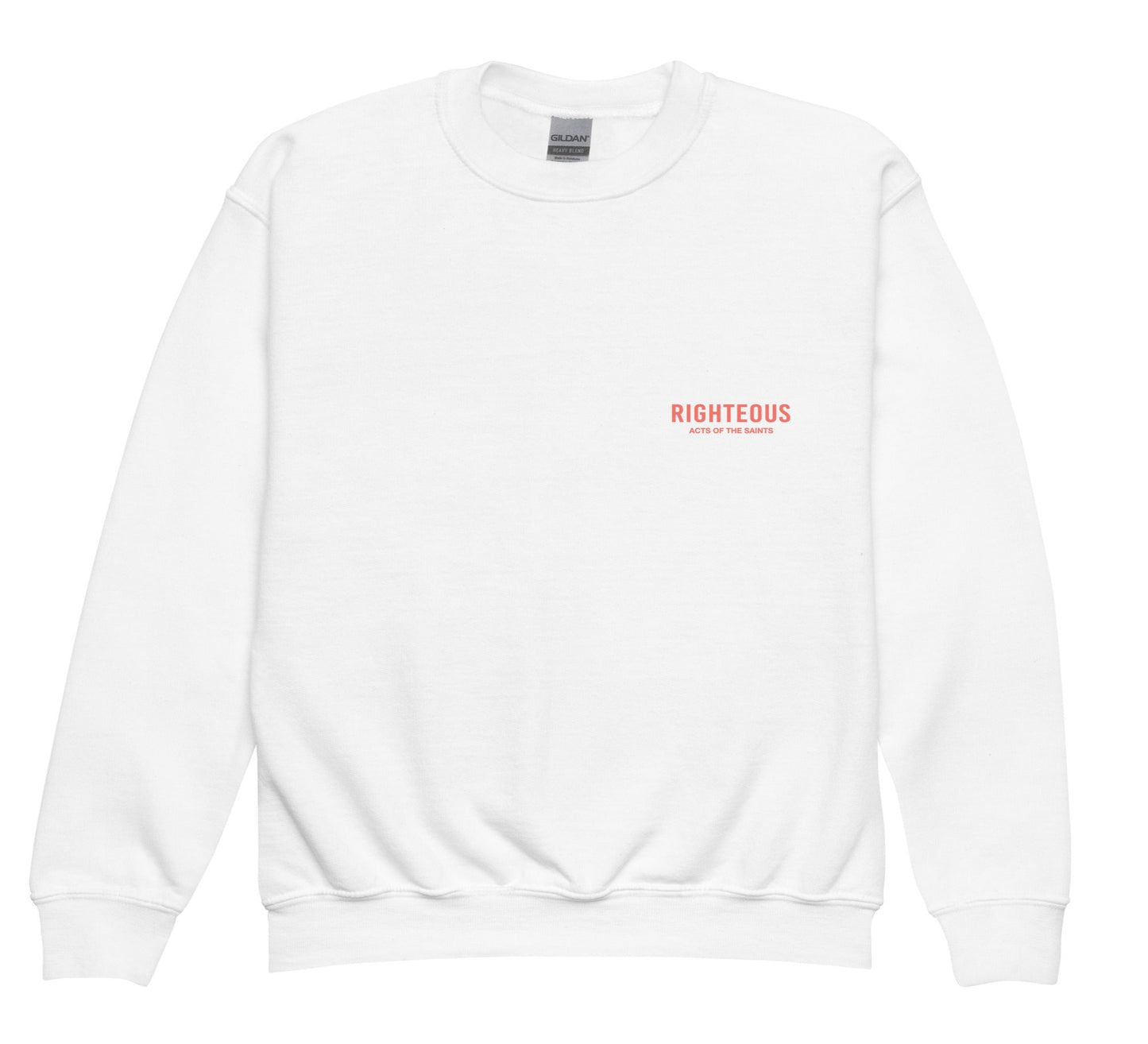 Kids Righteous Crewneck - Coral