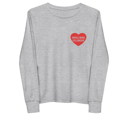 Kids Whole Word Fellowship Heart Long Sleeve Tee