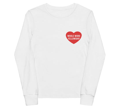 Kids Whole Word Fellowship Heart Long Sleeve Tee